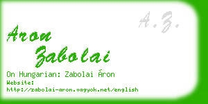 aron zabolai business card