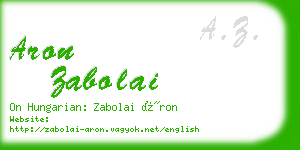 aron zabolai business card